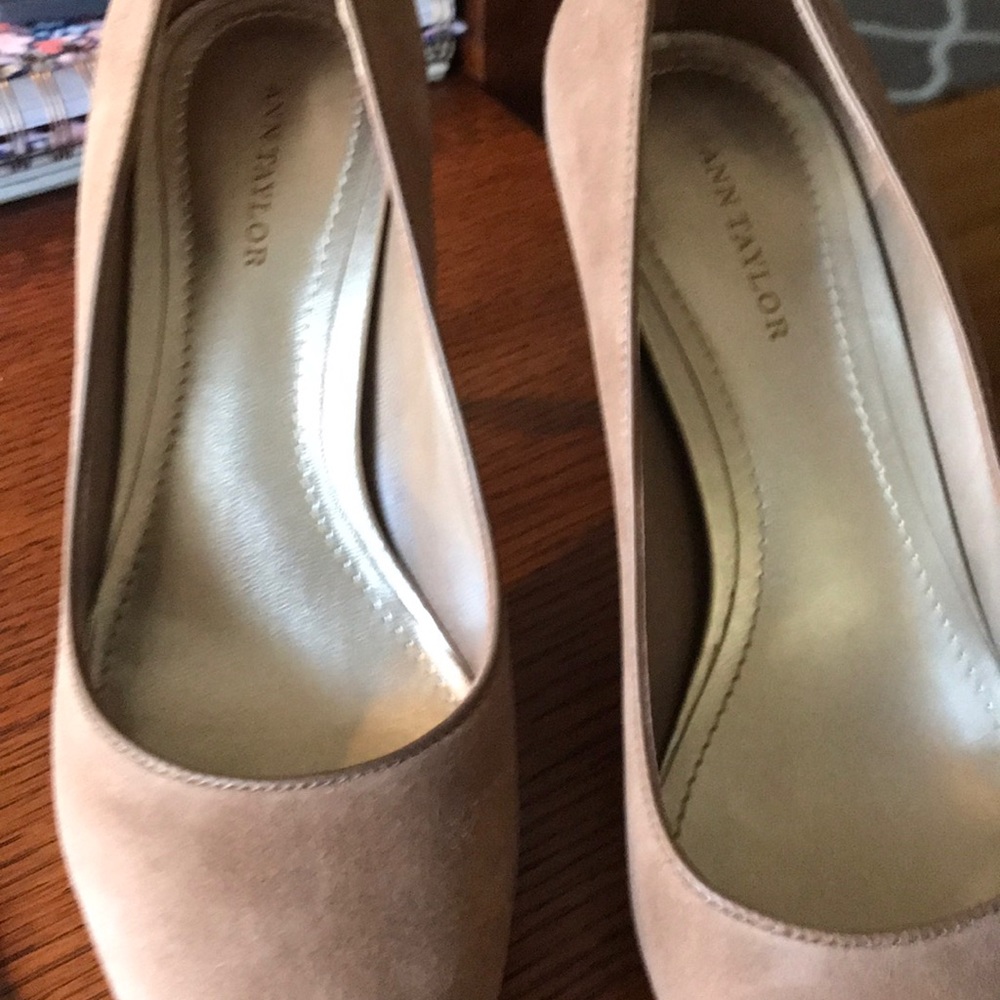 Ann Taylor suede heels.
